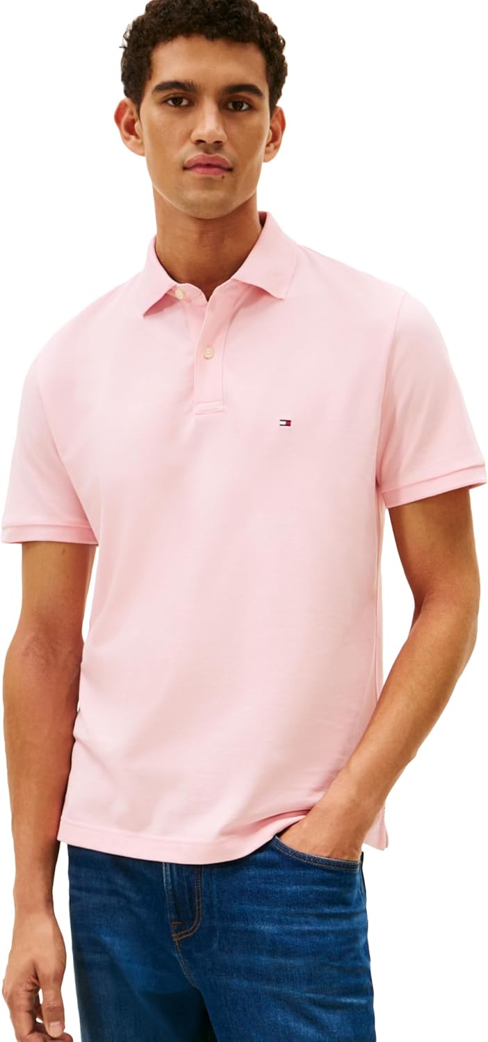 

Мужская рубашка-поло Tommy Hilfiger с коротким рукавом из хлопкового пике, классический крой, Pebble Pink, Розовый, Мужская рубашка-поло Tommy Hilfiger с коротким рукавом из хлопкового пике, классический крой, Pebble Pink