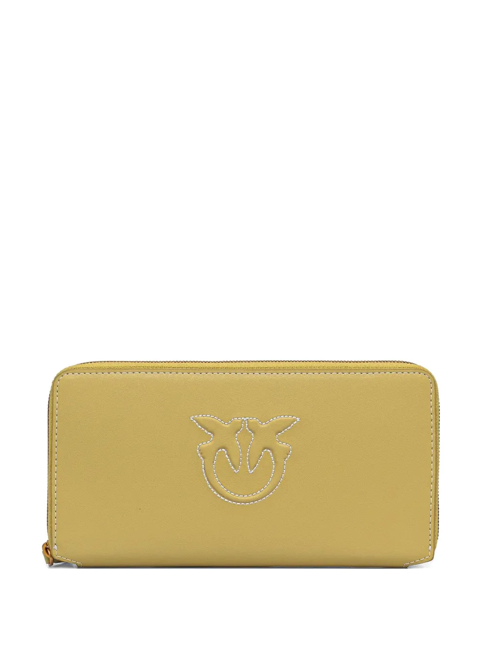 

Кошелек с круговой молнией и логотипом PINKO, зеленый