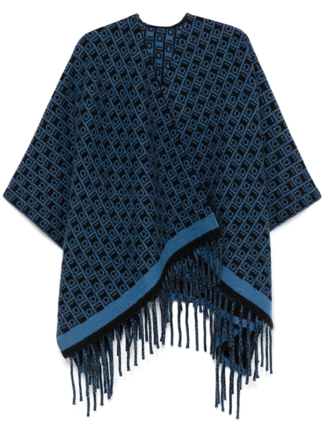 

Ferragamo кейп с жаккардовым логотипом, черный