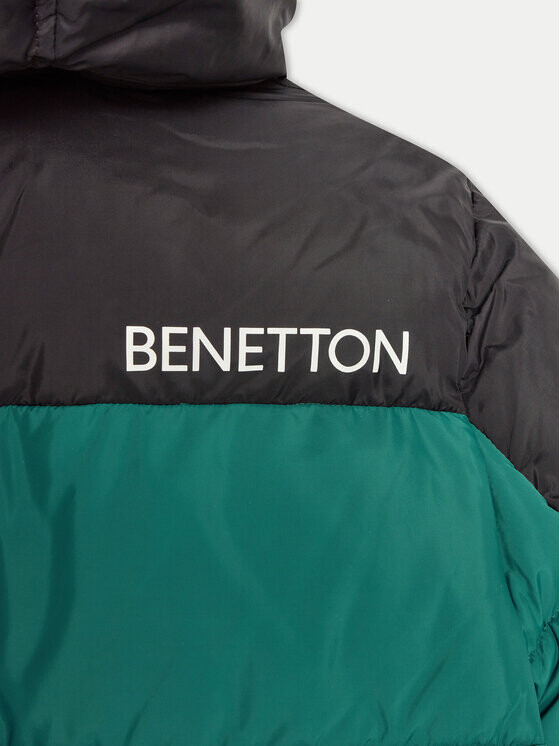 Пуховик стандартного кроя United Colors Of Benetton, зеленый — фото 3