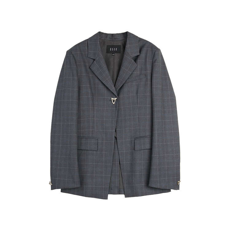 

ELLE Деловой костюм Women's Medium Gray с умеренным воротником