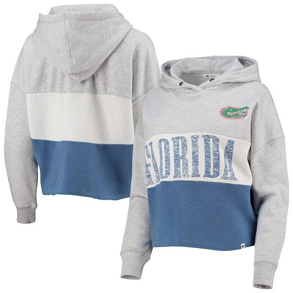 

Женский кроп-худи '47 с цветными блоками heather gray/heather royal florida gators lizzy Unbranded