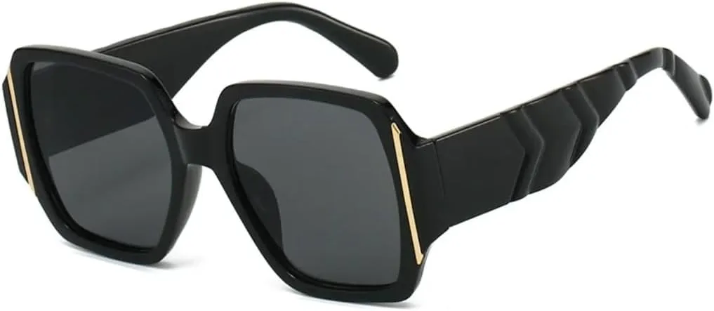 

Ретро квадратные женские солнцезащитные очки с леопардовым градиентом, повседневные, универсальные, модные мужские очки с защитой от УФ-излучения UV400 UATXTAU, Black