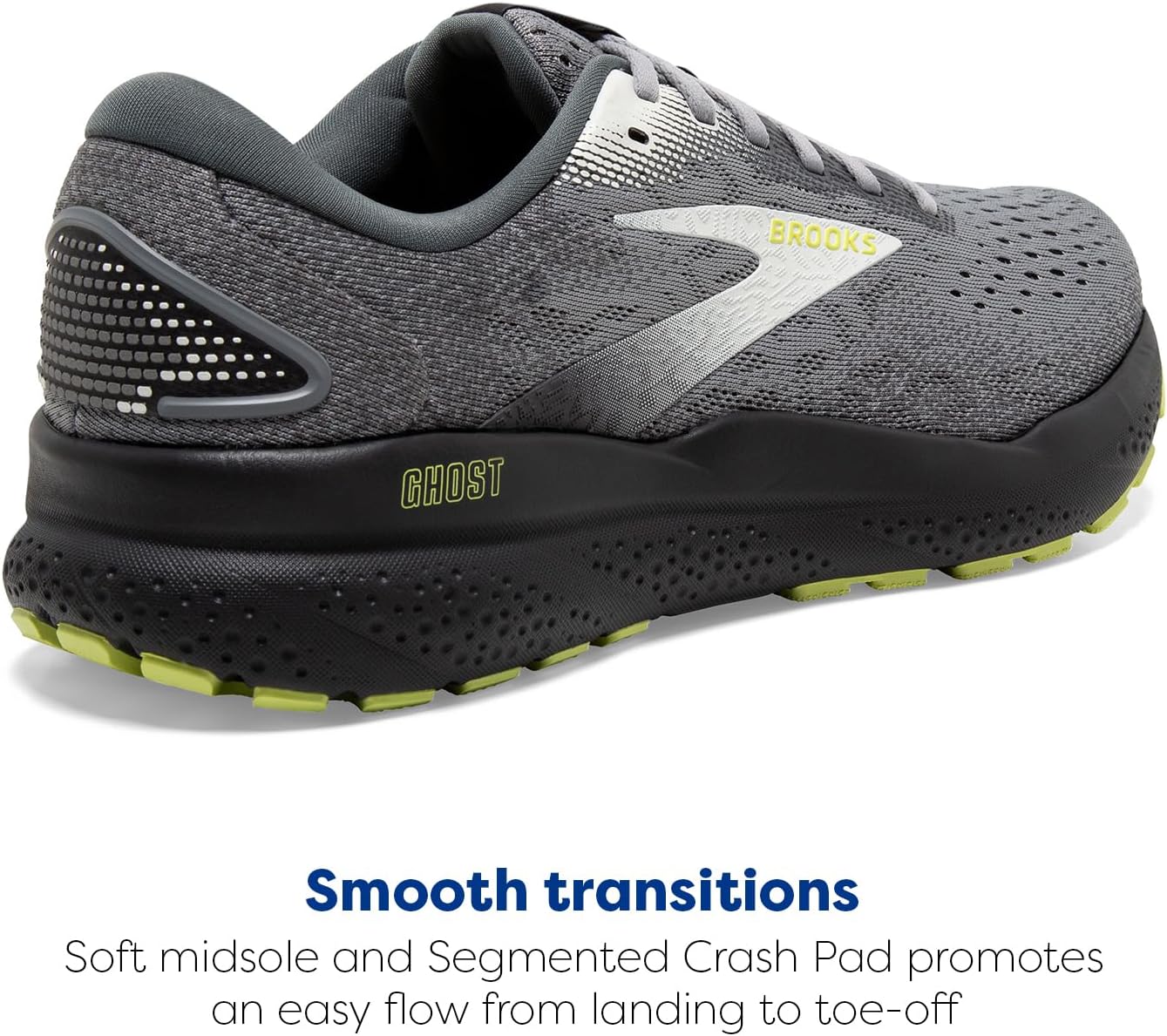 Мужские нейтральные беговые кроссовки Brooks Ghost 16, серый — фото 3