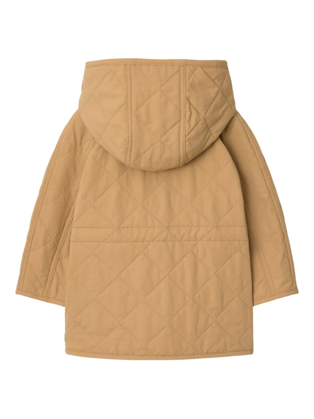 Стеганая куртка с капюшоном BURBERRY KIDS, нейтральный — фото 2