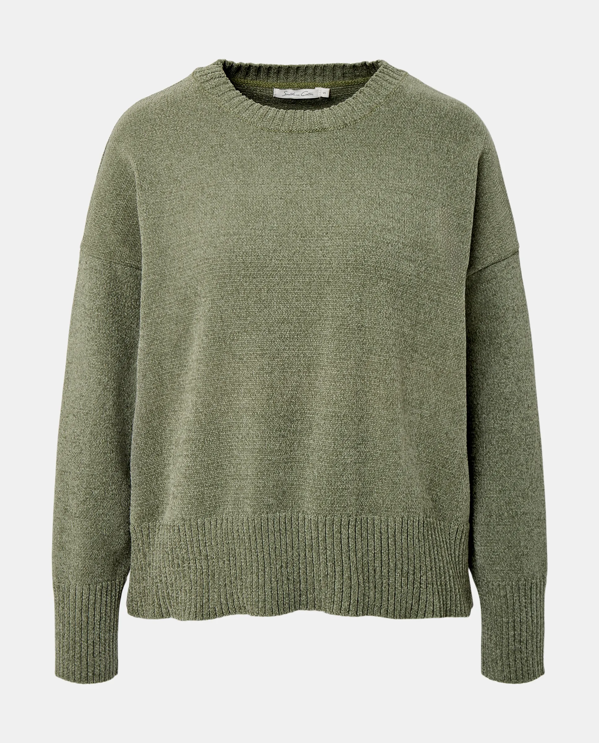 

Женский однотонный свитер из полиэстера Southern Cotton, хаки