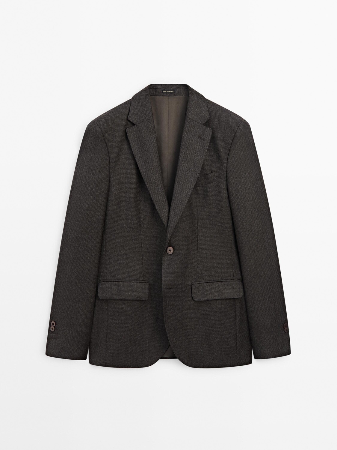

Элегантный пиджак из 100% шерсти Massimo Dutti, коричневый