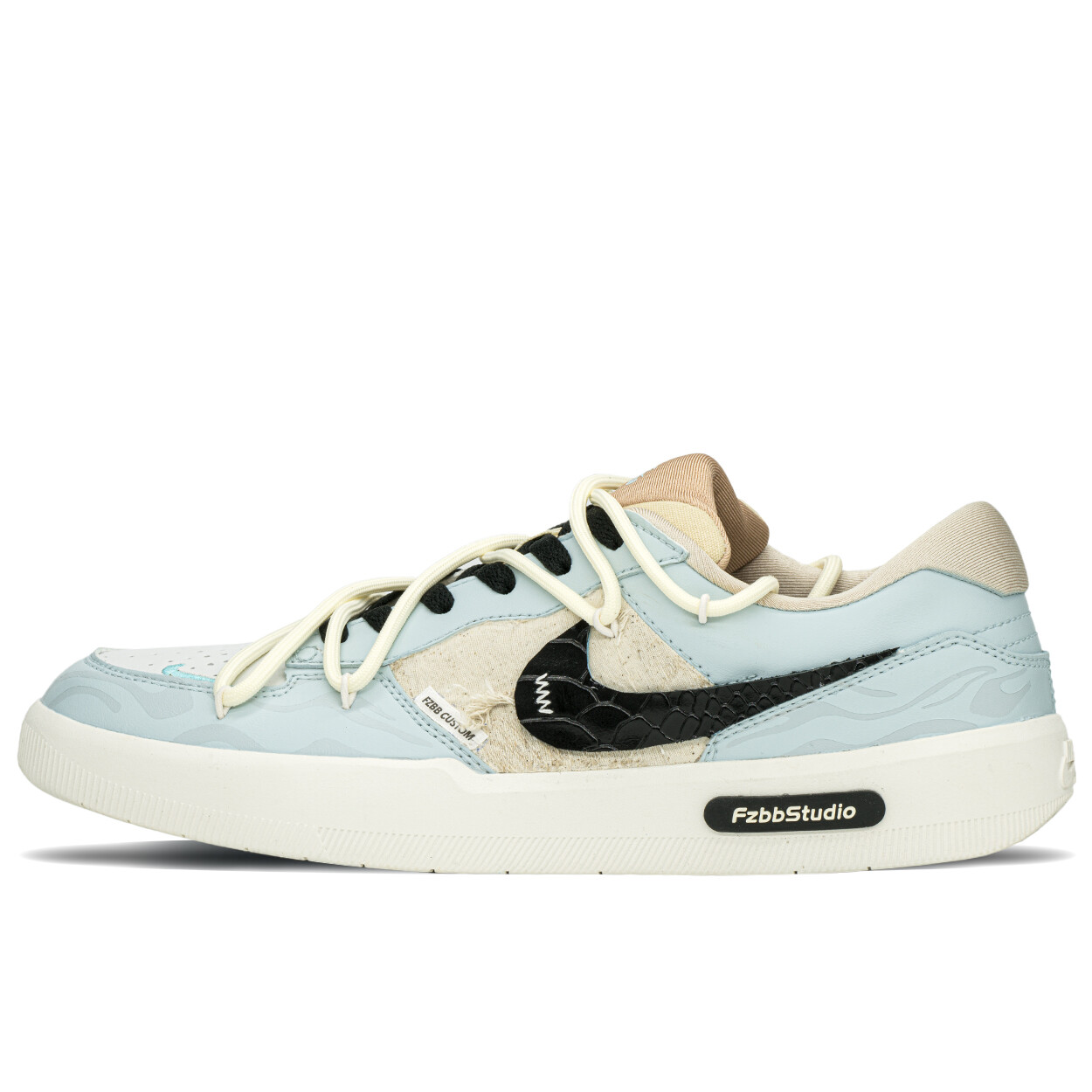 

Кроссовки Nike SB Force 58 Skateboarding Shoes Men Low-top Beige/ Blue, бежевый/синий