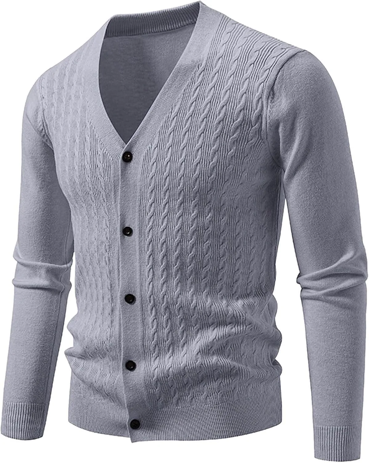 

Мужской кардиган с V-образным вырезом, длинными рукавами и карманами Rtdyvyuhb