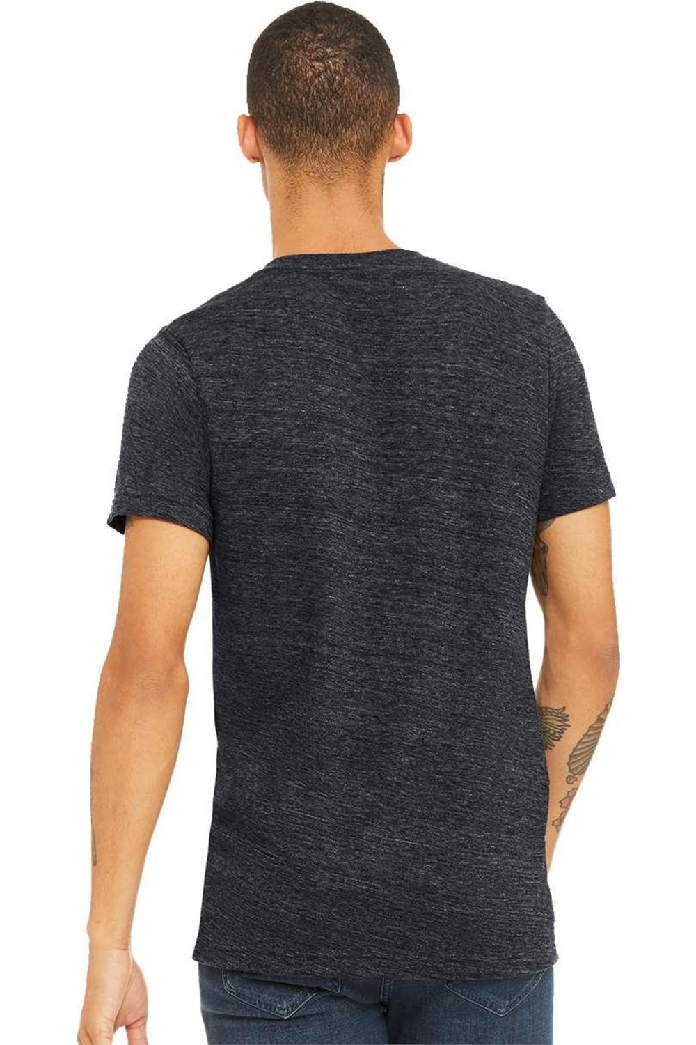 

Футболка с V-образным вырезом из текстурированного джерси BELLA + CANVAS, цвет charcoal black slub