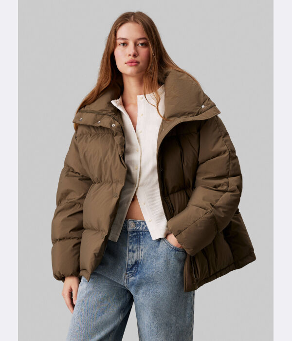 

Пуховик женский Calvin Klein Jeans свободного кроя, коричневый