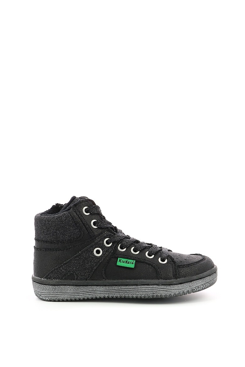 

Туфли из экокожи на подкладке из эко-пуха Kickers Kids, черный