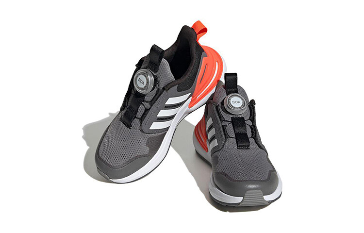 Кроссовки детские Rapidasport BOA Kids Low-top серые/оранжевые Adidas — фото 3