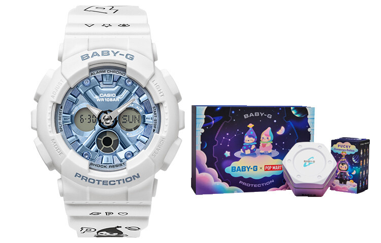 

Женские часы CASIO BABY-G, Light Blue Disc - сотрудничество POP MART
