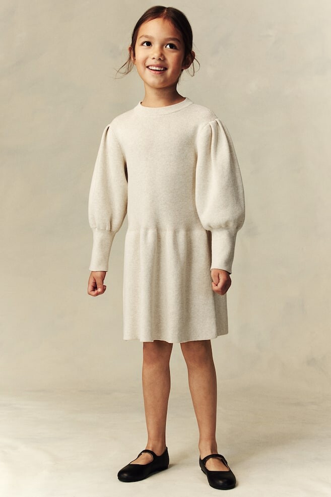 

Платье тонкой вязки из хлопка H&M, бежевый