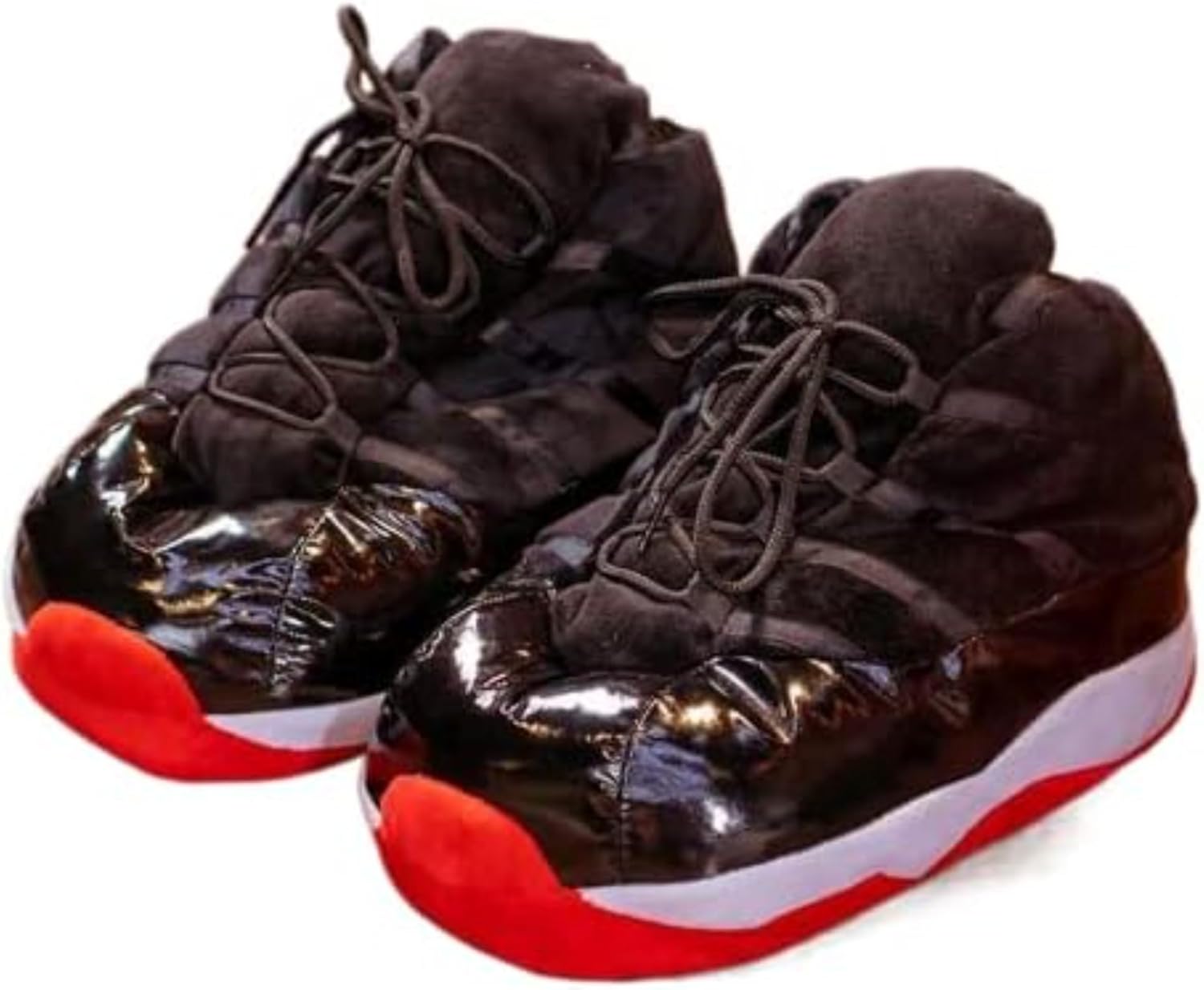 

Тапочки-кроссовки CUTEGAL с мягкой и пушистой стелькой из пены с эффектом памяти, плюшевые тапочки-кроссовки, универсальный размер для женщин и мужчин, черный