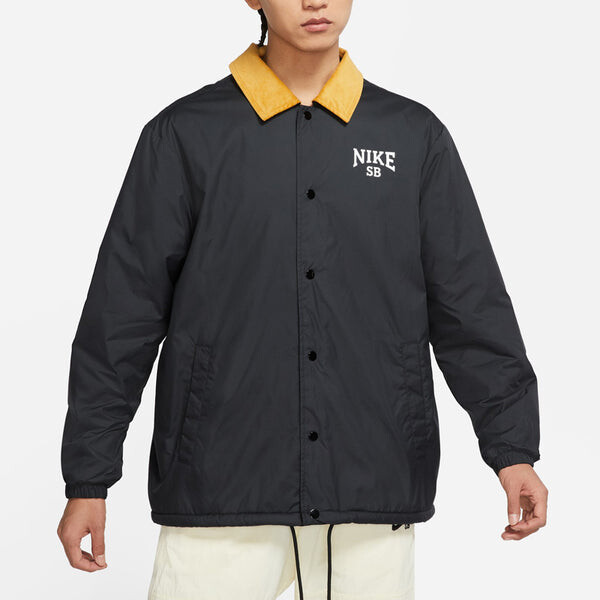 Куртка Nike SB Skateboard Logo Casual Sports Skateboard lapel Jacket Black, черный — фото 4