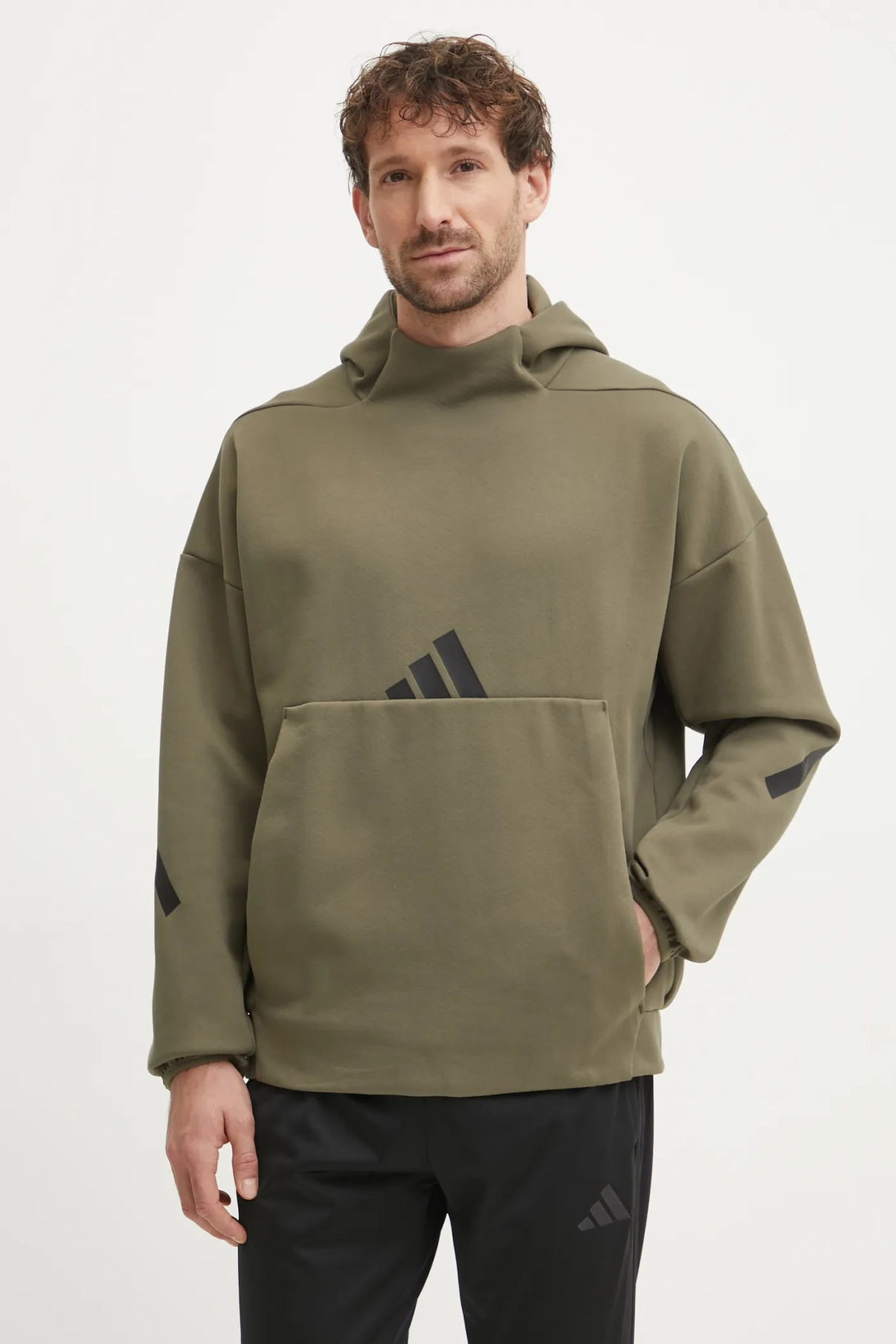

ЗНЕ толстовка adidas, зеленый