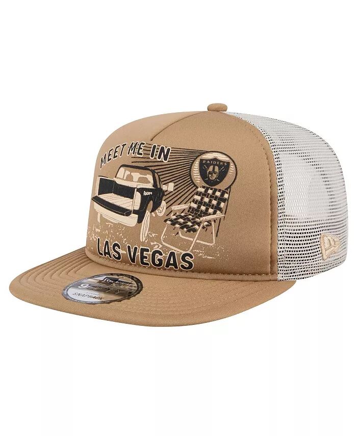 

Мужская бежевая бейсболка Las Vegas Raiders Meet Me 9FIFTY Snapback New Era
