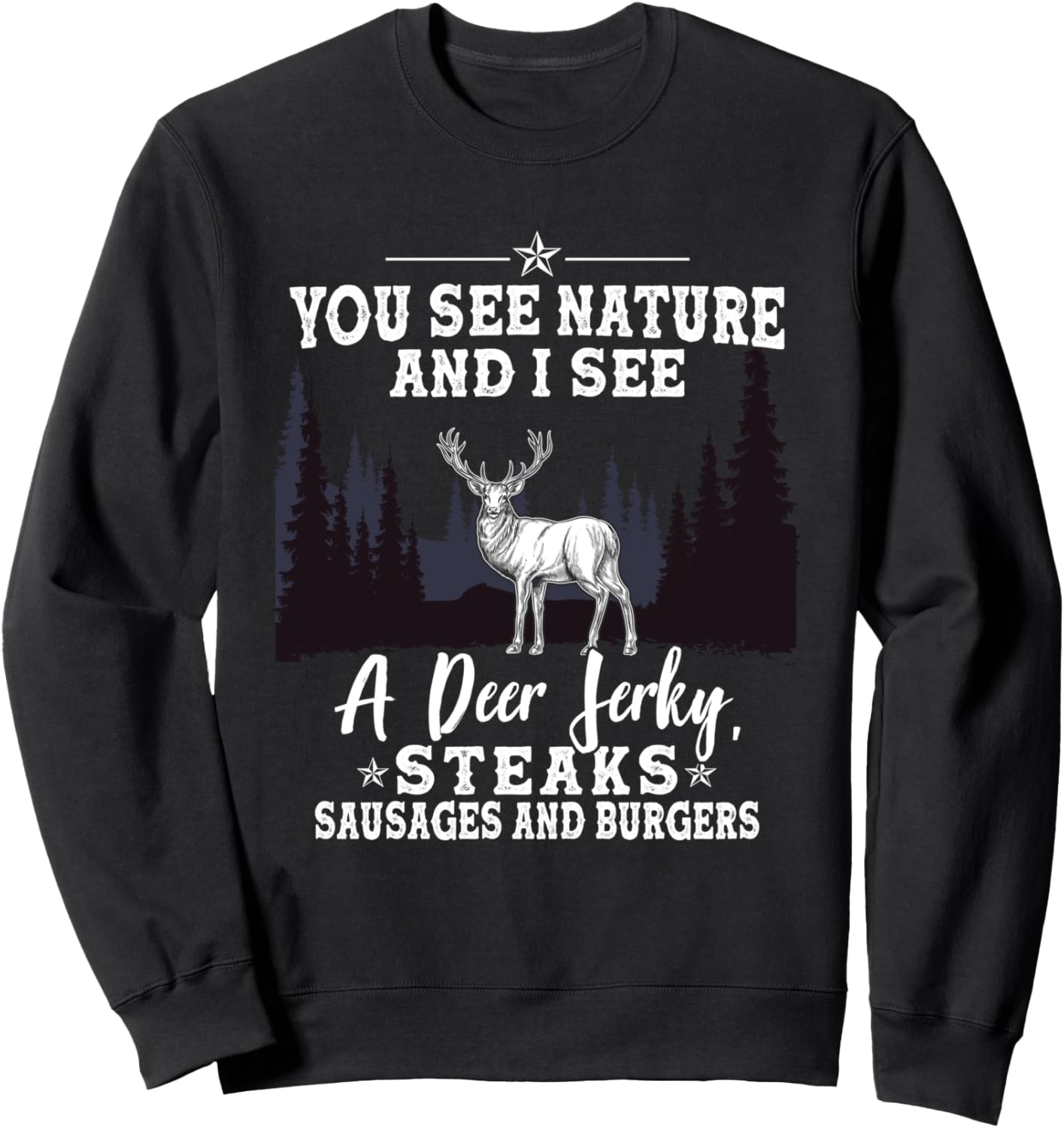 

Забавная толстовка унисекс с изображением оленя и охотничьей тематики на природе Funny Hunting Lover Gifts & Hunter Outfits, черный