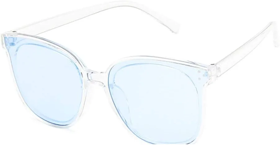 

Солнцезащитные очки Shiratori унисекс, модные, ярко-черные, серые, для отдыха, квадратные, неполяризованные, с защитой от УФ-излучения UV400, Transparent Blue