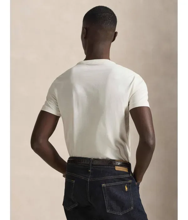Футболка custom slim fit Polo Ralph Lauren, кремовый — фото 3