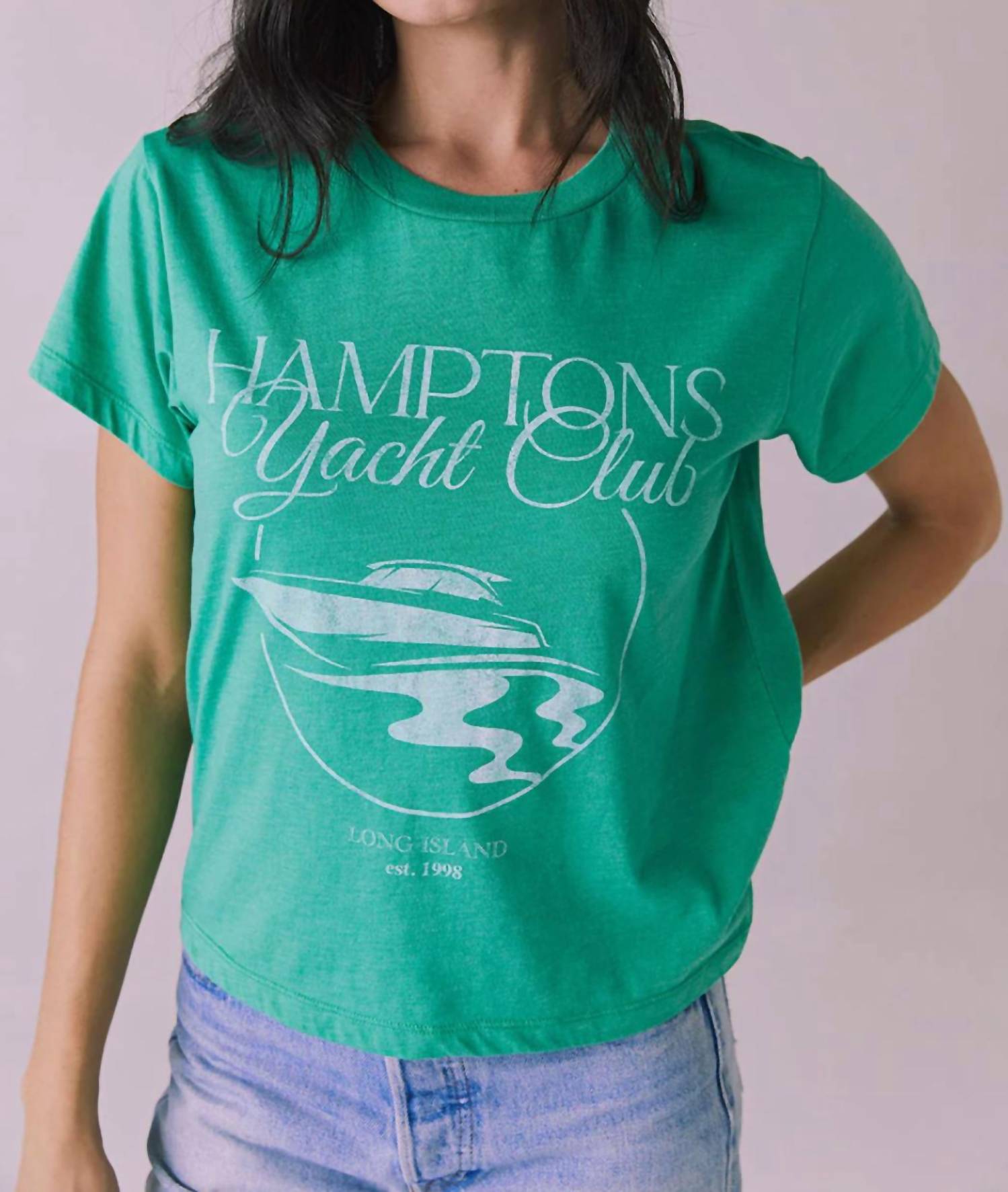 

Футболка Hamptons Yacht Club с принтом в мятно-зеленом цвете Chaser