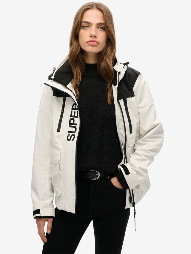 

Куртка-ветровка с цветным блоком ultimate Superdry, цвет Off White/Black