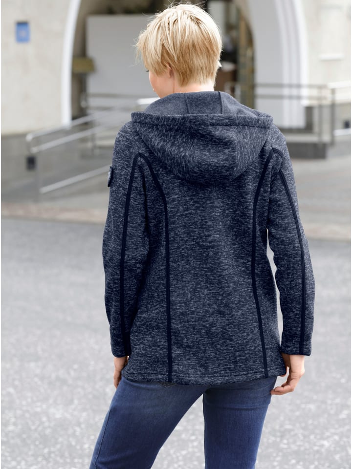 

Флисовая куртка с капюшоном, цвет темно-синий меланж WITT WEIDEN