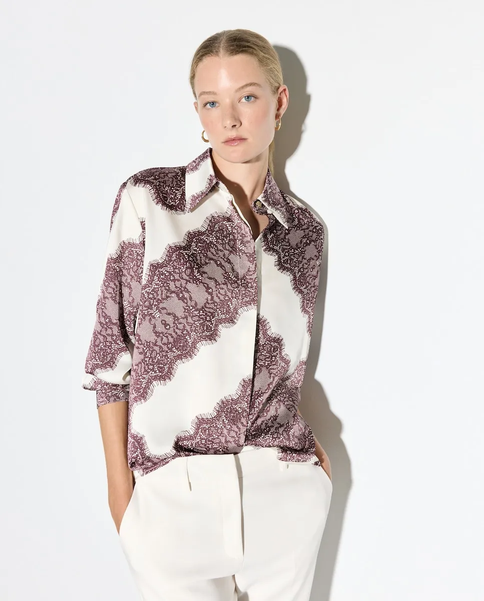 

Женская блуза с длинным рукавом и принтом Woman El Corte Inglés, красный