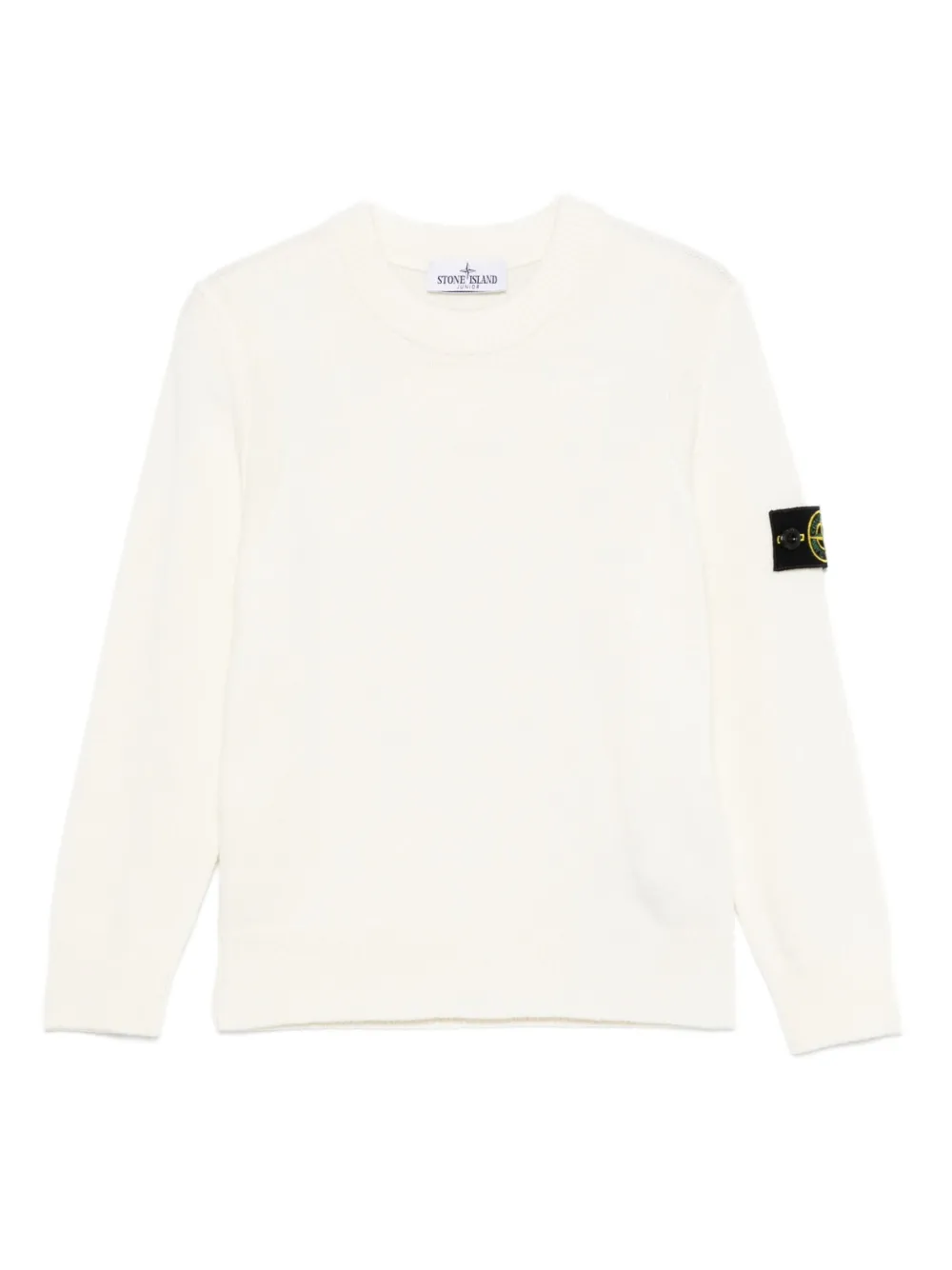 

Джемпер с нашивкой-логотипом Stone Island Junior, белый