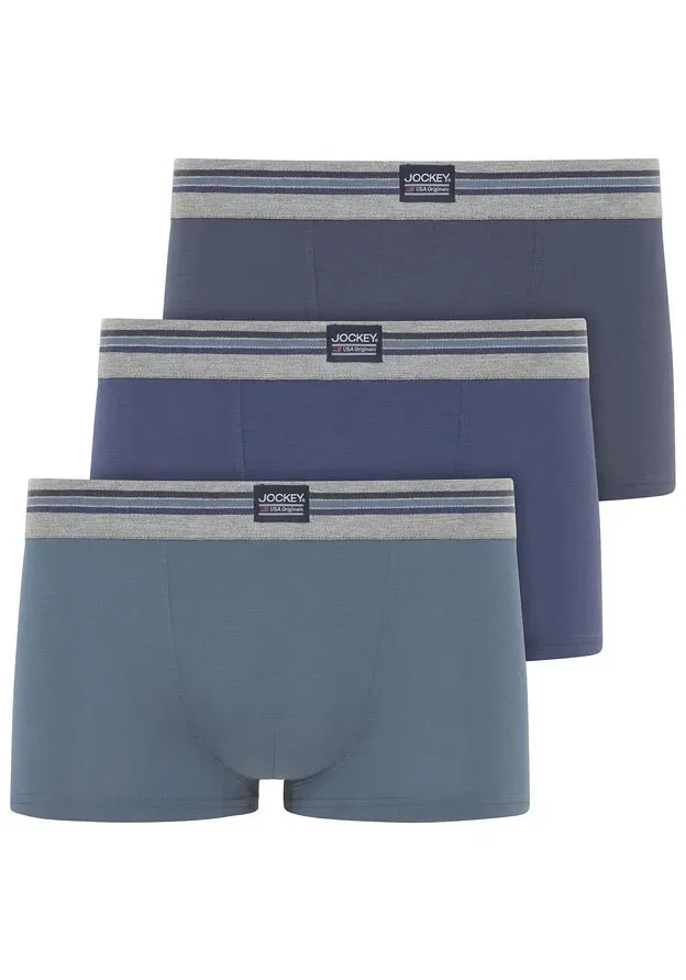 

Жокейские плавки "Cotton Stretch" (упаковка, 3 шт.), средняя высота по талии Jockey, синий
