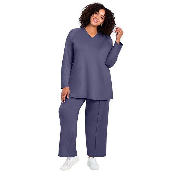 

Женский топик с V-образным вырезом plus size Avenue, Deep Dusk