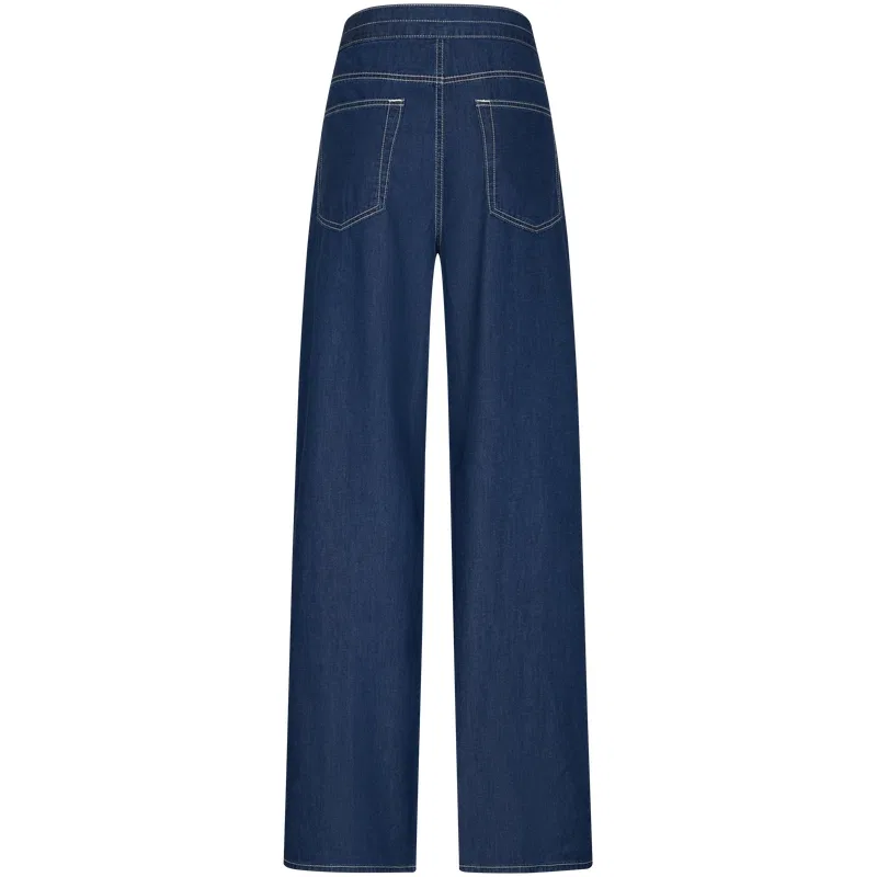 Джинсы женские YQR Denim Blue Moderate Wide Leg Pants Calvin Klein, YQR-Denim Blue — фото 3