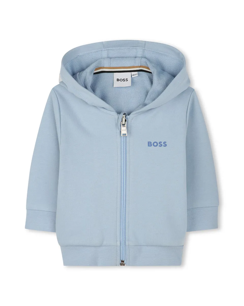 

Толстовка для мальчика на молнии BOSS Kidswear, голубой