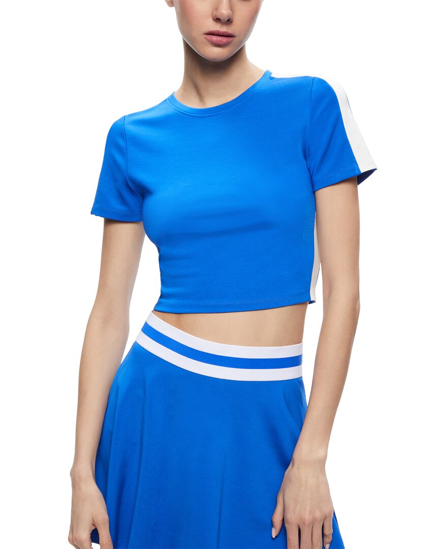 

Alice + olivia Классическая укороченная футболка Cindy, белый