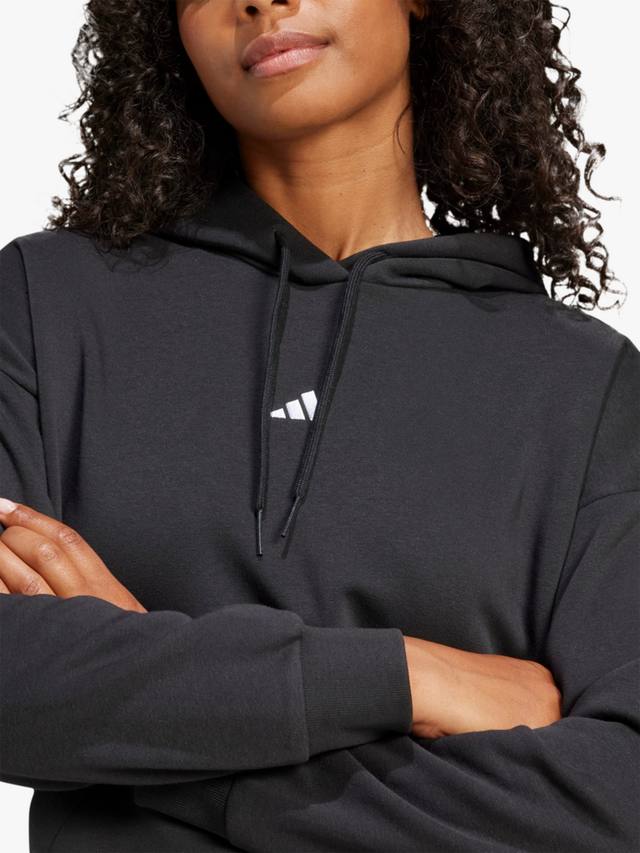 Толстовка Essentials Small Logo уютная adidas, Black/White — фото 3