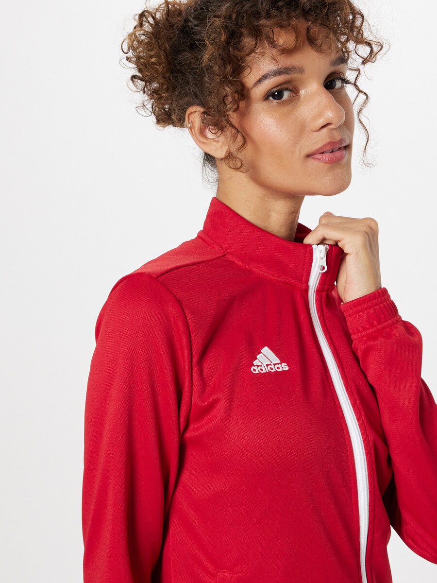 Спортивная толстовка с капюшоном на молнии ADIDAS PERFORMANCE Entrada 22, темно-красный — фото 3