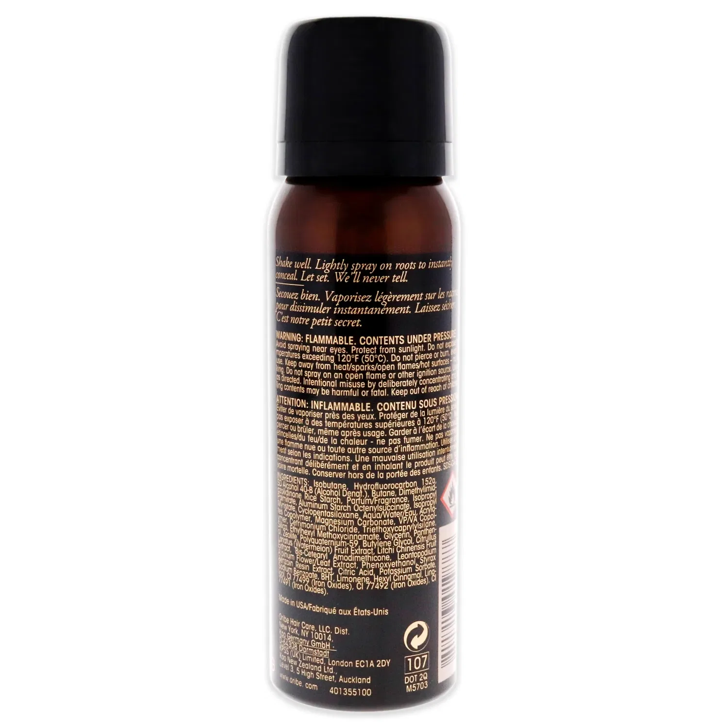 Спрей для подкрашивания корней волос Airbrush Root Touch-Up Spray - темно-коричневый от Oribe (унисекс) - 1,8 унции (52 г) - краска для волос — фото 2