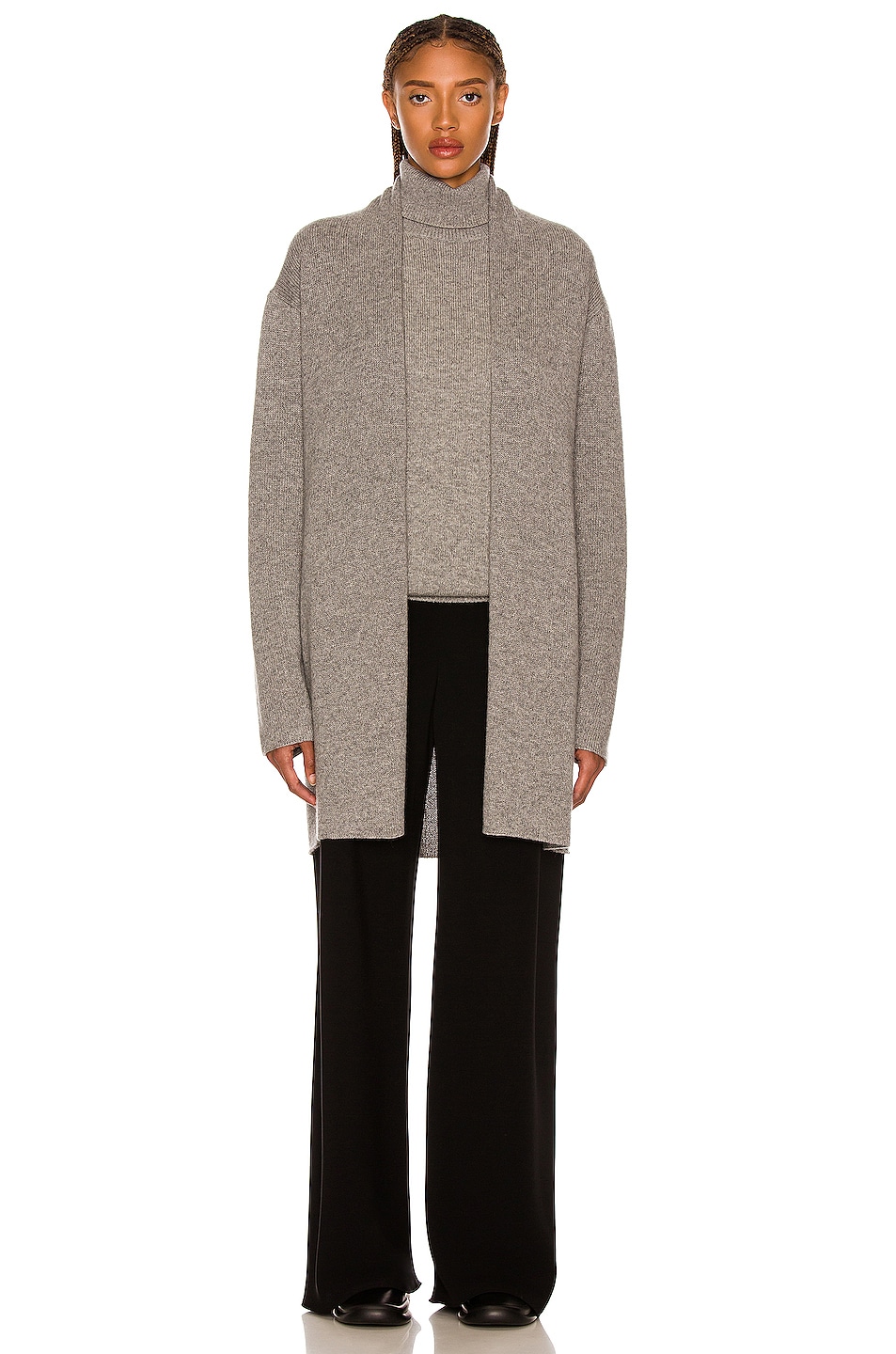 

Фулхэм Кардиган The Row, цвет Medium Heather Grey