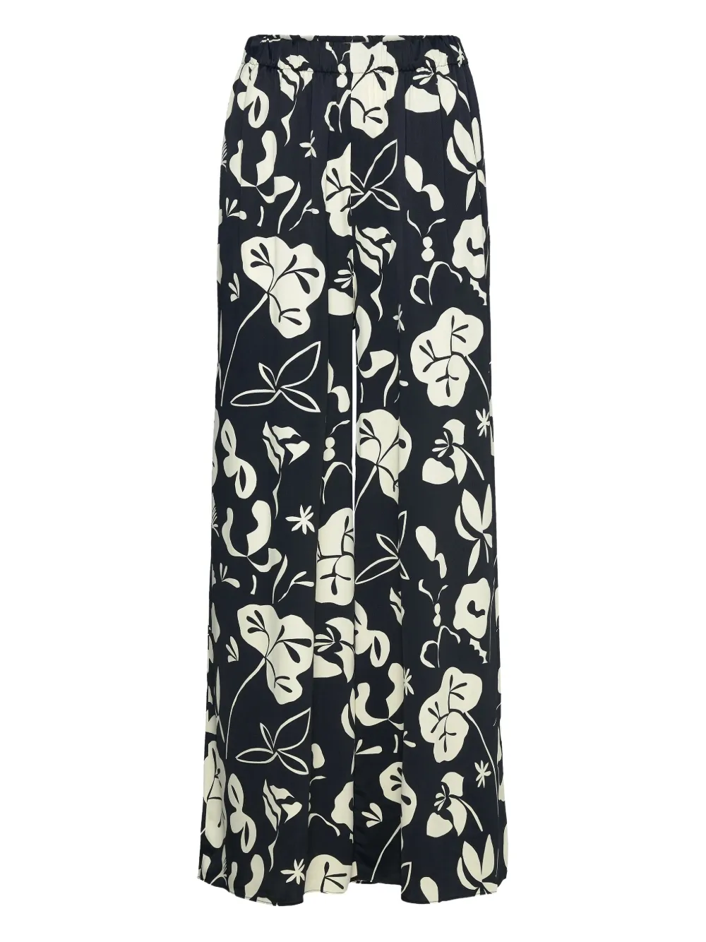 

Брюки палаццо с цветочным принтом Marimekko, черный
