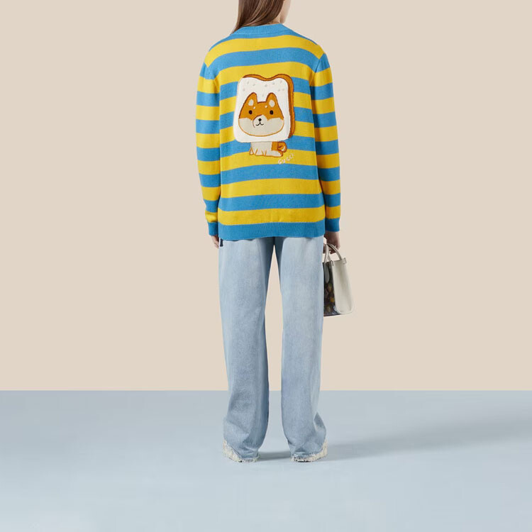 Свитер женский Gucci, стильный вязаный, мультиколор — фото 3