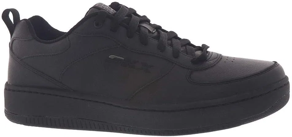 Кроссовки Skechers Boys' Sport Court 92, Black Leather Black Trim — фото 2