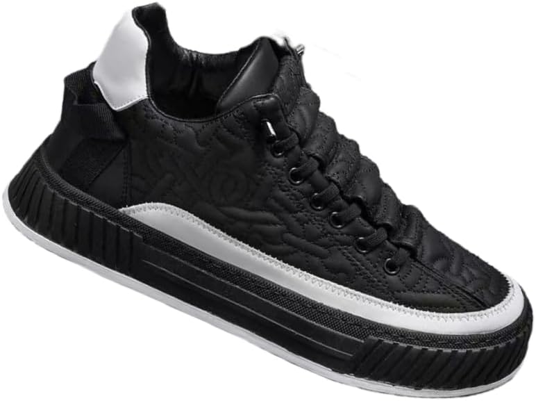 

Мужские модные кроссовки для скейтборда: толстая подошва, антискользящие и износостойкие для повседневной носки Spkfhd, белый/черный