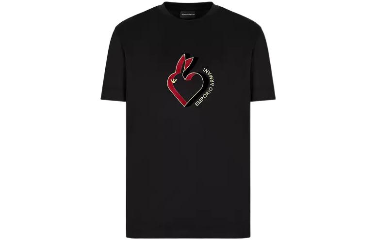 

EMPORIO ARMANI Футболка мужская черная SS23, Черный, EMPORIO ARMANI Футболка мужская черная SS23