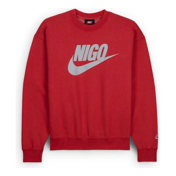 

Свитер x nigo fleece sweatshirt 'red grey' Nike, красный