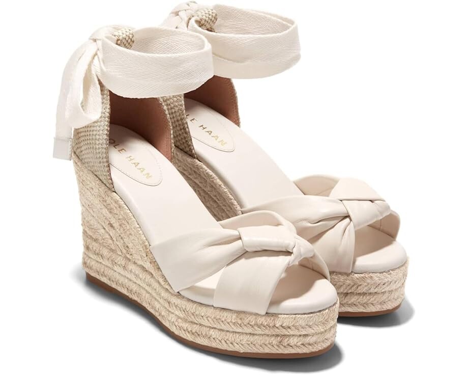 

Сандалии Cole Haan Cloudfeel Hampton, цвет Ivory Leather/Natural Canavs