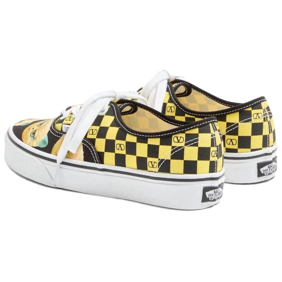 Vans Valentino x Authentic мужские скейтерские кроссовки black yellow — фото 4