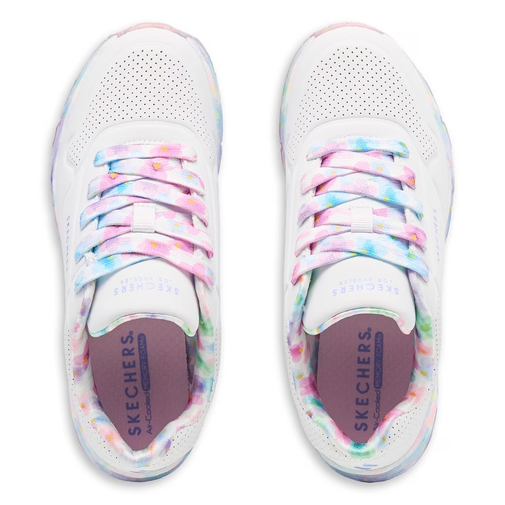Детские кроссовки Skechers Kids' street uno для маленьких/больших детей, white flower multi — фото 4