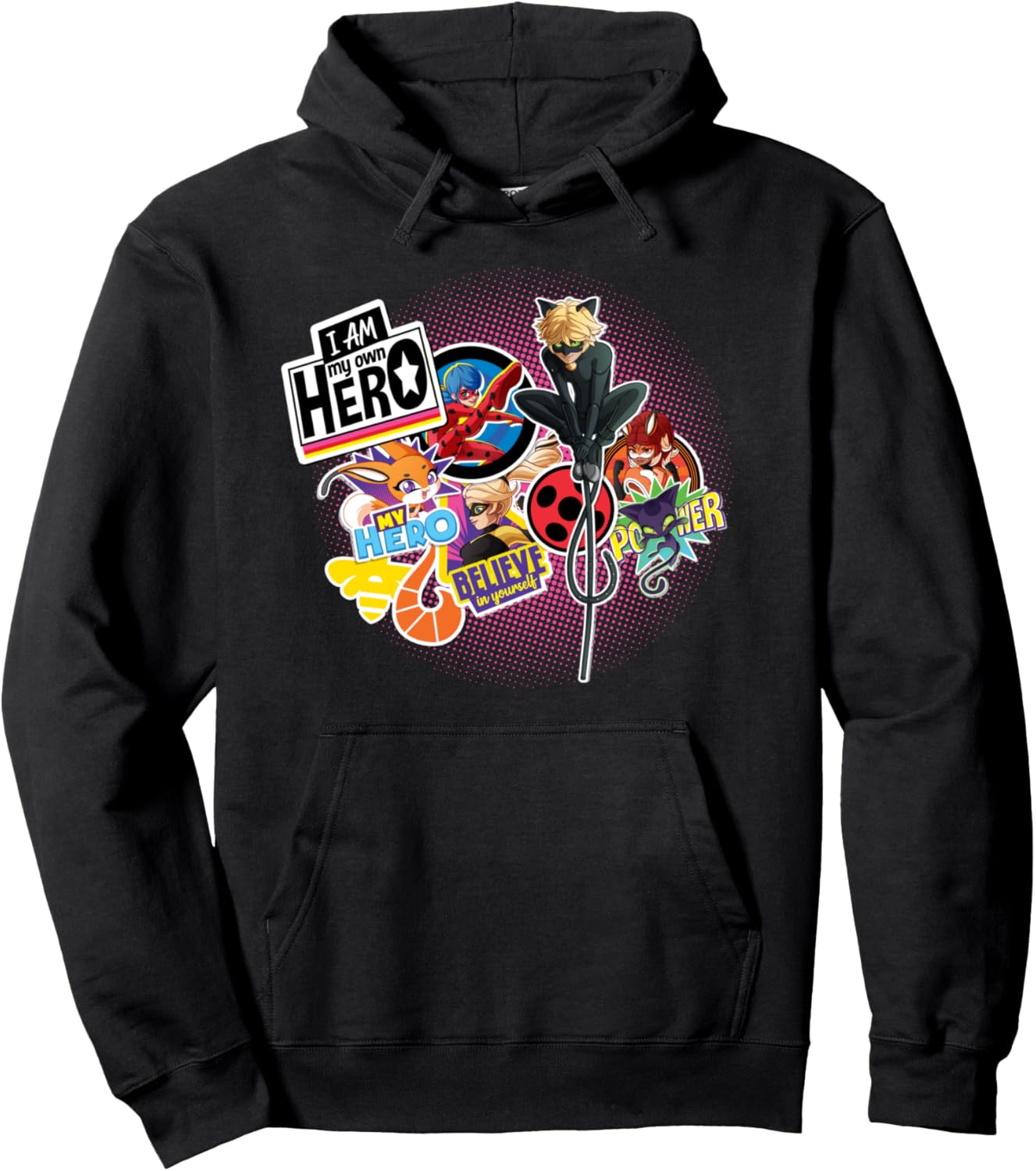 

Худи из коллекции Miraculous: Ледибаг и все герои, черный